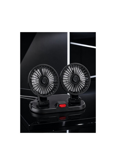 Araç Ve Ev Kullanımına Uygun Çift Başlıklı Masaüstü Vantilatör - Hs08378334-4539