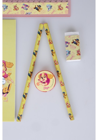 X Dekomus Lisanslı Paw Patrol Pink Paws Collection 6'lı Kırtasiye Seti Not Defteri,2 Adet Kurşun Kalem,cetvel,silgi,kalemtraş Diğer