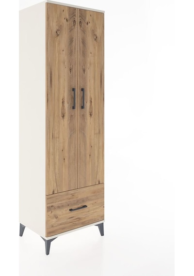 Hyperion Dolap 5 Raflı Tek Çekmeceli 2 Kapaklı 60x44x195 Aytaşı-çam Aytası