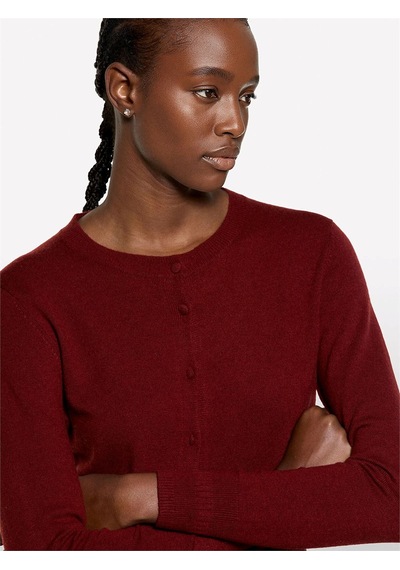 Sisley Yün Ve Kaşmir Karışımlı Ribana Detaylı Bisiklet Yaka Hırka Kadın Koyu Kırmızı Hırka - 325a102hm5237 Sisley Yün Ve Kaşmir Karışımlı Ribana Detaylı Bisiklet Yaka Hırka Kadın Koyu Kırmızı Hırka - 325a102hm5237
