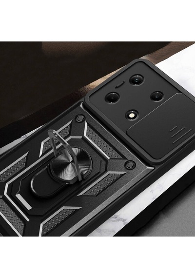 İnfinix Note 30 4g İle Uyumlu Kılıf Magnetik Standlı Kamera Korumalı Sürgülü Kapak