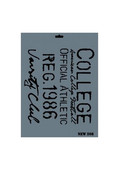 New Seri N-208 Stencil 35x25 Cm