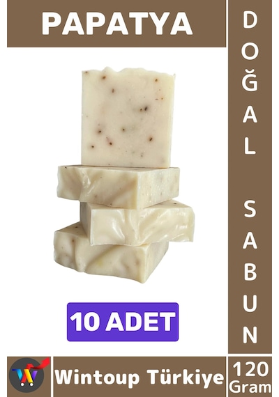 Katısabun %100 Doğal Bitkisel El Yüz Saç Vücut Cilt İçin Organik Papatya Sabunu 120 Gram 10 Adet Karışık