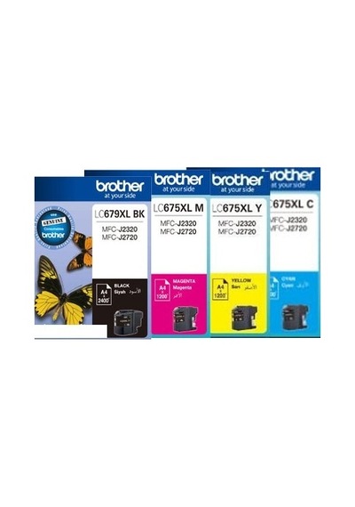 Brother LC-679XL - LC675XL Siyah-Renkli Kartuş Seti Mfc-J2320, J2720