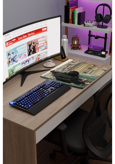 Lupin V4 48x40 Xl Gaming Kauçuk Kaymaz Taban Mouse Pad Fare Altlığı