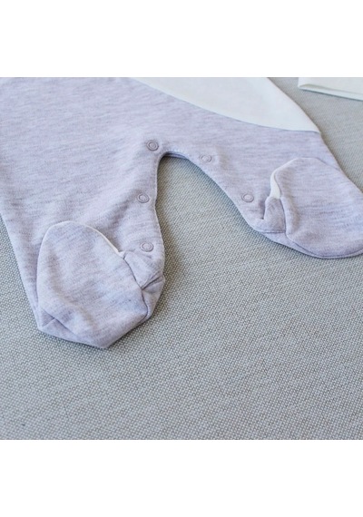 Candar Lucky Baby Nakışlı Çizgili Erkek Bebek Tulumu Ve Şapka 0-3 / 3-6 Ay Kahvemelanj