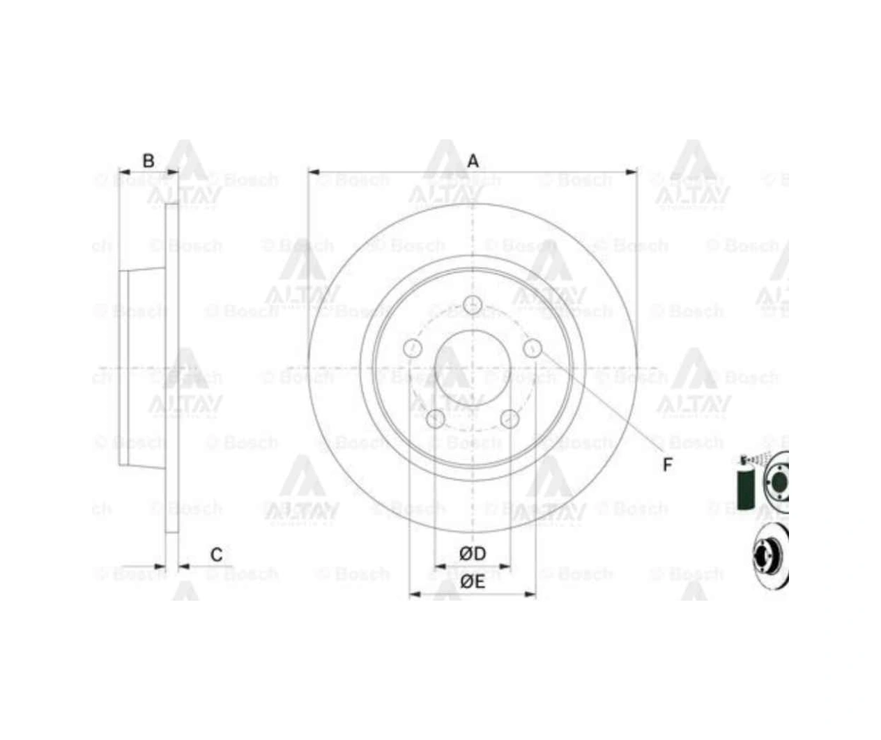 Fren Dıskı C-max 07-11 / Focus Iı 04-11 / S40 Iı 04 / Arka Düz 2