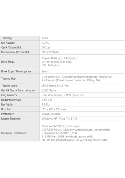 Plustek OpticBook A300 A3 Tarayıcı