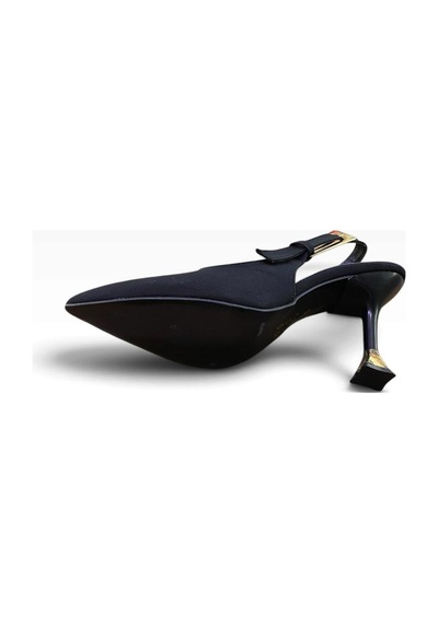 Ayem Kadın Kadeh Topuklu Arkası Açık Stiletto Siyah Saten - 940817244 Siyah Saten