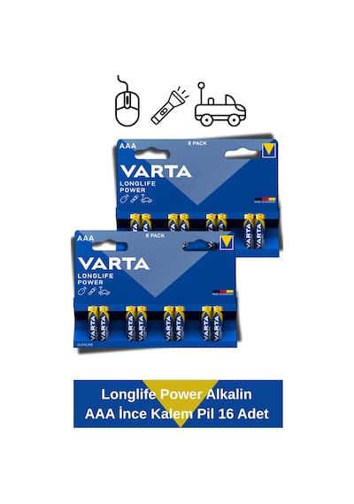 Longlife Power Alkalin Aaa İnce Kalem Pil 16 Adet