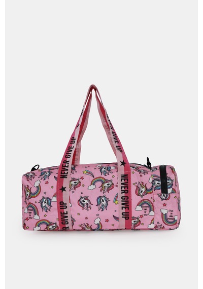 İcone Bag Çocuk Yıldız Logolu Spor Çanta, Çocuk Spor Çanta, Fermuarlı Detaylı Çocuk Spor Çanta FUŞYA - PEMBE