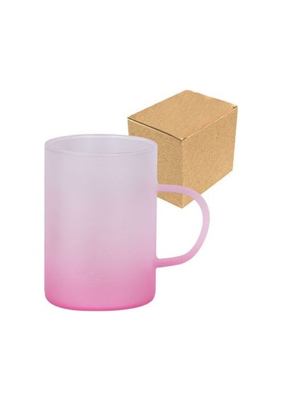 Sublimasyon Buzlu Pembe Çay Fincanı - Kutulu