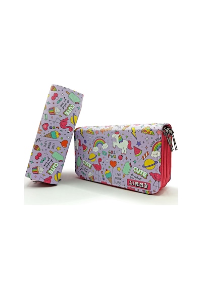 Kalem Kutusu Unicorn-flamingo Desenli Kawai Organizer Kalemkutu Vegan Deri Üç Bölmeli Kalemlik Beyaz - Çok Renkli Kalem Kutusu Unicorn-flamingo Desenli Kawai Organizer Kalemkutu Vegan Deri Üç Bölmeli Kalemlik Beyaz - Çok Renkli