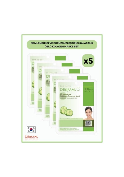 Dermal Salatalık Özlü Kollajen Maskesi 5 x 23 G