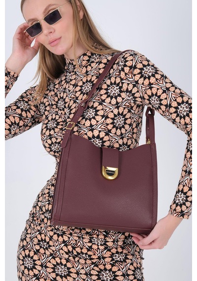 Silver Polo Sp1242 Kadın Omuz Çantası Mini Rolax Bordo-bordo