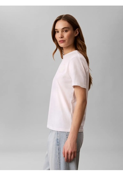 Calvin Klein Ss Classıc Left Ches, Yaf Beyaz Kadın T-shirt