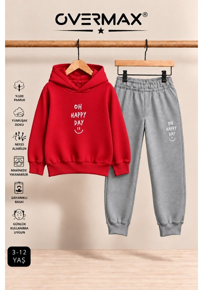 Overmax Oh Happy Day Baskılı Kapüşonlu Sweatshirt Eşofman Takımı- 3-12 Yaş Kırmızı Üst-gri Alt - 923908694 Kırmızı Üst-gri Alt Overmax Oh Happy Day Baskılı Kapüşonlu Sweatshirt Eşofman Takımı- 3-12 Yaş Kırmızı Üst-gri Alt - 923908694 Kırmızı Üst-gri Alt