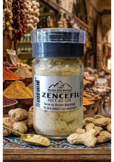 Doğal Öğütülmüş Zencefil Tozu 40 Gr