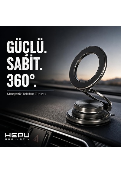 Armor Series Hp-aa02 Güçlü Manyetik Araç İçi Telefon Tutucu - Dayanıklı Çinko Alaşım Gövde Ve Katlanabilir Mıknatıslı Torpido/konsol Üstü Araç Tutacağı