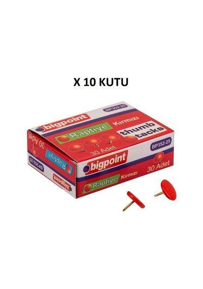 Bigpoint Renkli Raptiye Kırmızı X 10 Kutu