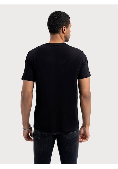 Regular Fit Erkek Tshirt K.kol Black&pınk