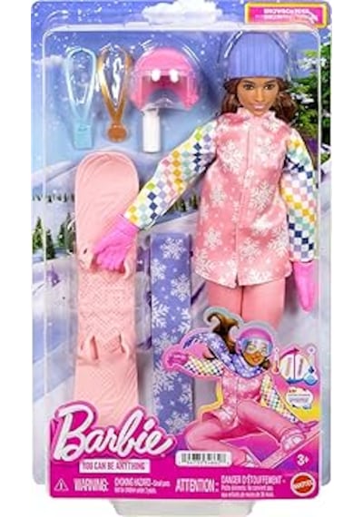 Barbie Snowboard Sporcusu Oyun Seti Jkf78 Açık Pembe