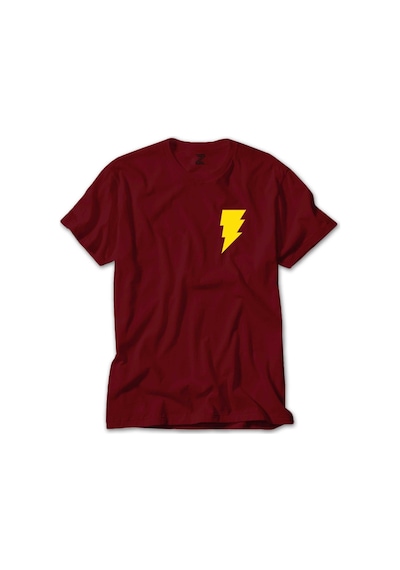 Black Adam Yellow Logo Kırmızı Tişört