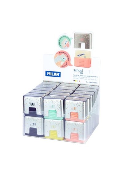 Mılan Sılver 430Sl Kapaklı Kare Silgi 30Lu