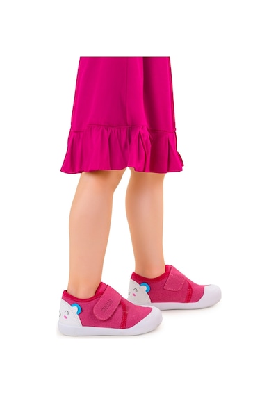 Kiko Kids Catly Cırtlı Kız Bebek İlk Adım Panduf Ayakkabı Fuşya