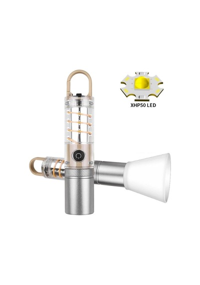 Peakstar Ps-8915 10w Zoomlu Led Powerbank Özellikli Şarjlı Kamp El Feneri Çok Renkli