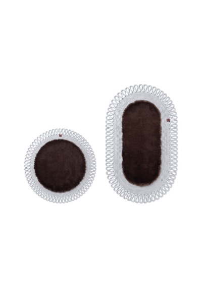 Banyo Paspası Takımı 60x100+60x60 Cm Dış Trikot Acı Kahve & Gümüş