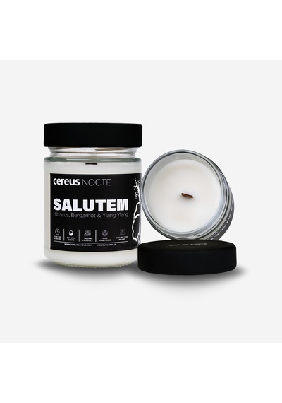 Hibiskus Kokulu Doğal Soya Mum – Cereus Nocte Serisi El Yapımı Cam Kavanoz 210 gr
