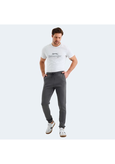Slazenger VARIOUS Erkek Cepli Dar Paça Koyu Gri Eşofman Altı