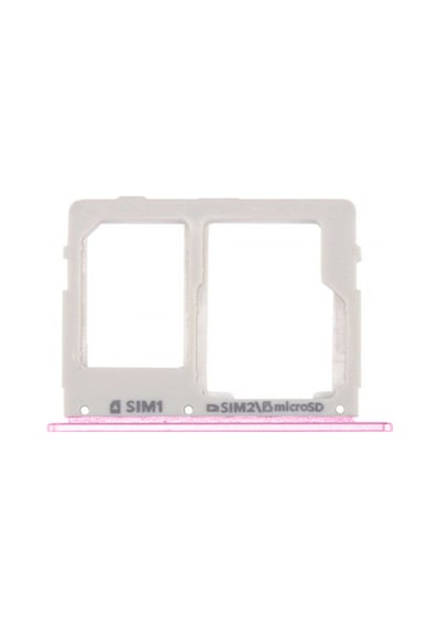 Teknonet Samsung Galaxy C7010 C7 Pro Uyumlu Hafıza Kart + Sim Metali - Pembe -