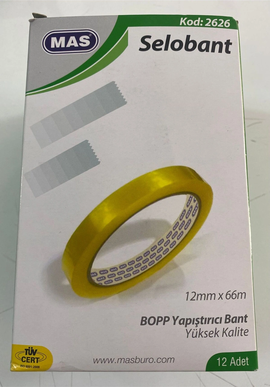 2626 Selefon Bant 12mmx66m 2626 12 Adet Diğer