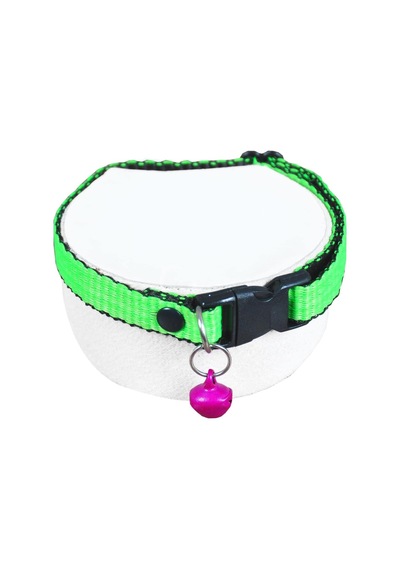 Neon Zilli Kedi Tasması Boyun Tasma Yeşil Renk