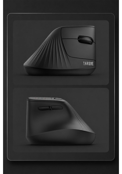 Elıte Ergoflow Dikey Ergonomik Kablosuz Mouse 2.4ghz + Bluetooth, 1600 Dpı, 20 Milyon Tıklama Ömrü