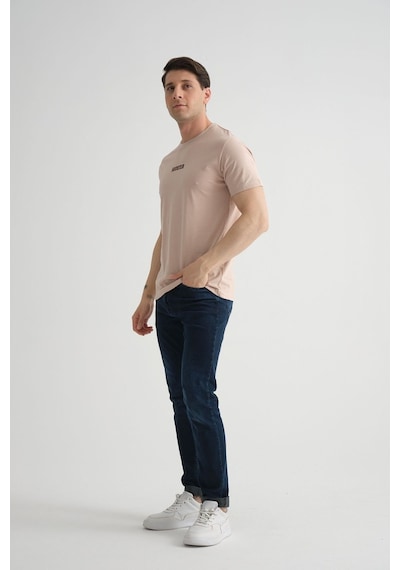Shooter Sportwear Shooter Erkek T-shirt Minimal Baskılı Pamuklu Kumaş Standart Kalıp Taş Shooter Sportwear Shooter Erkek T-shirt Minimal Baskılı Pamuklu Kumaş Standart Kalıp Taş