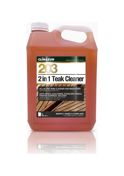 Clinazur 203 - 5 Lt 2'si 1 Arada Tik Temizleyici Ve Parlatıcı - Teknenizde Profesyonel Tik Bakımı: Tek Geçişte İlk Günkü Parlaklık