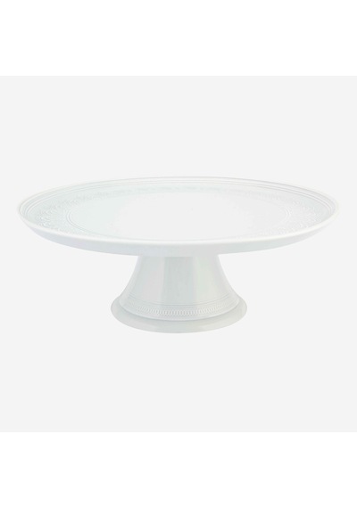 Beyaz Porselen Kek Standı 28 Cm