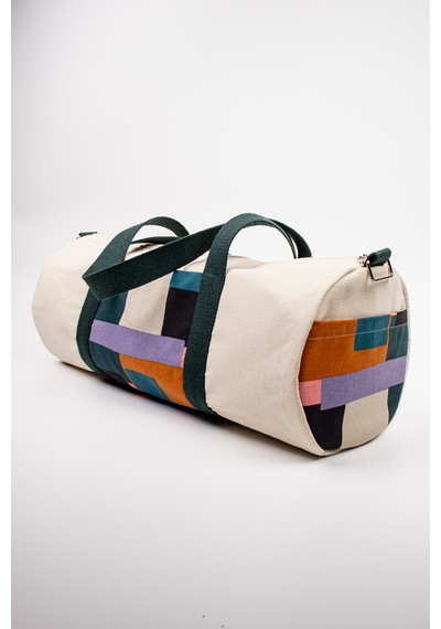 Fabric Craft Bag Spor Çantası Kanvas Günlük Seyahat Ve Fitness Çantası Unisex Krem