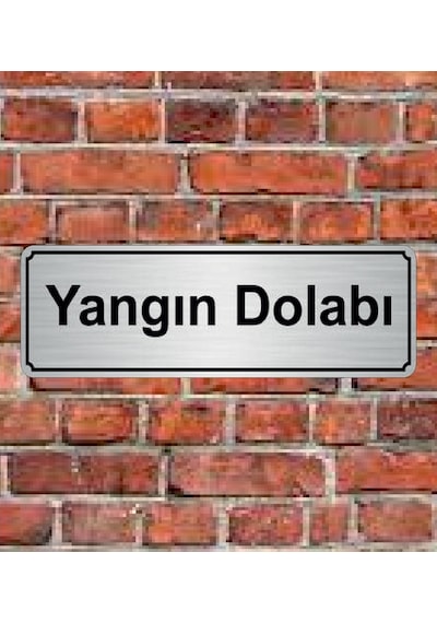10X20 Cm Yangın Dolabı Yazılı Metal Yönlendirme Levhası