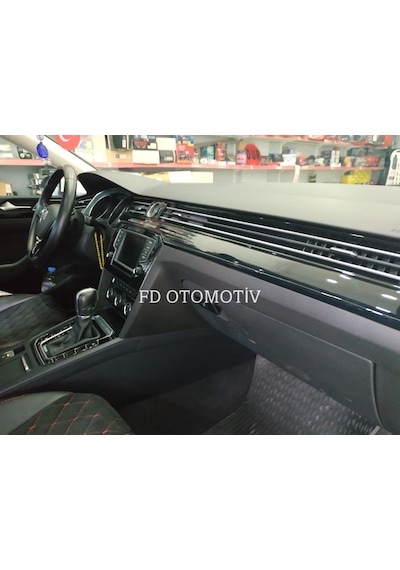 Volkswagen Passat B8 Parlak Siyah  Piano Black Full Set Trim Torpido Konsol Kaplama