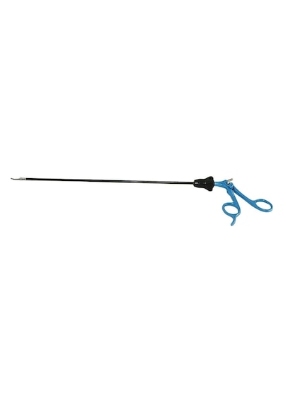 Barışhan Medikal Laparoskopik Reusable Eğri Uç Makas 5 x 330 MM 20 MM Çene Mavi