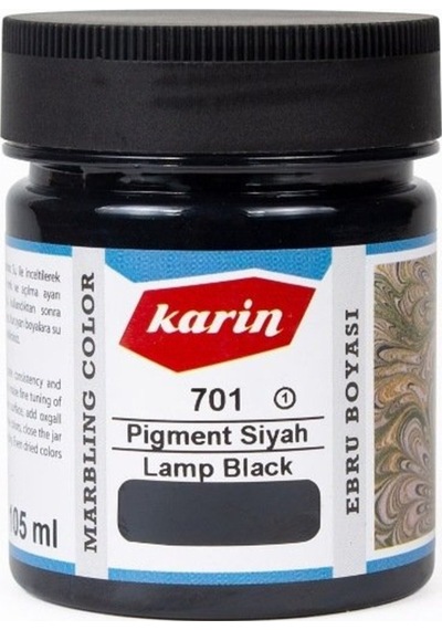 Karin Ezilmiş Ebru Boyası 105Ml 701 Pigment Siyah