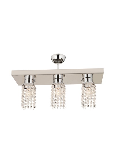Peter 3Lü Sıralı Krom  Kristalli, Taşlı Modern Tasarım Kristal Salon Avize