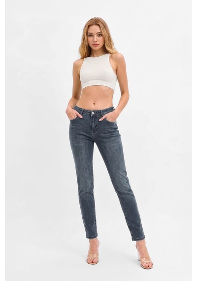 Kadın Normal Bel Likralı Slim Fit Jean Pantolon Mavi 001