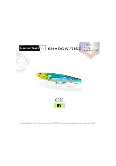 Nanıwaosakashı Shadow Rıse 75mm 7.8g Maket Balık