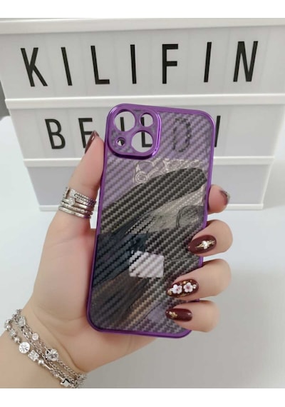 Apple iPhone Uyumlu  14 Karbon Fiber Kılıf Modelleri