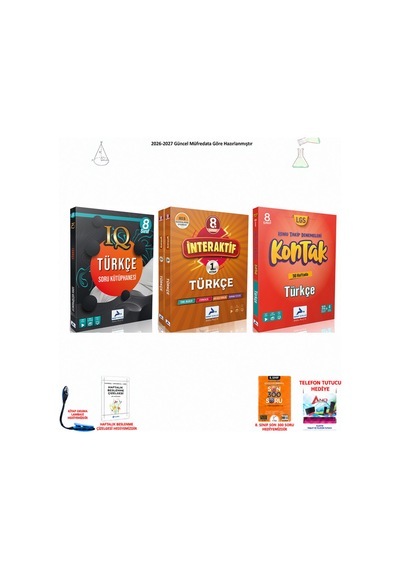 Paraf 8. Sınıf Lgs Türkçe Iq+interaktif+kontakt 3 Kitap Seti